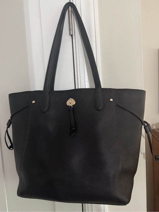 kate spade Handbags - Kate Spade Classic Black Tote Bag with Gold Accent
